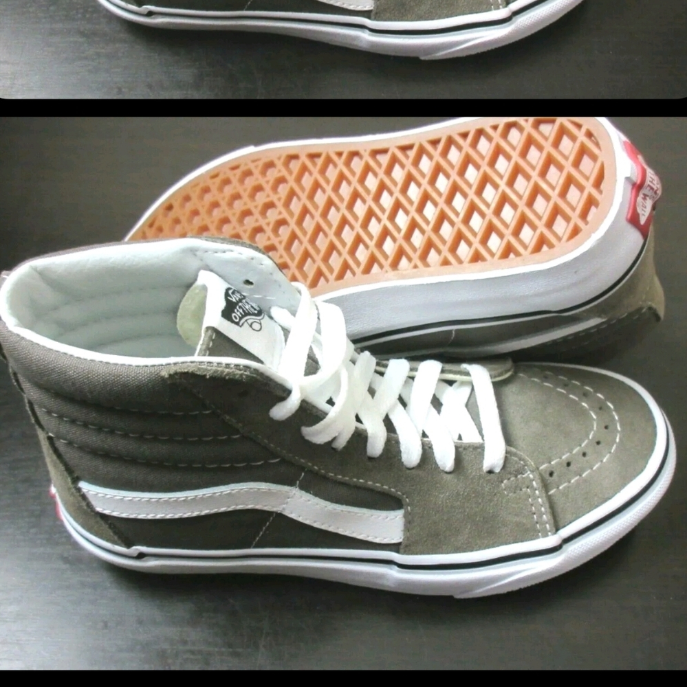 Sk8-Hi Falcon Grey True White Canvas Suede Skate shoes